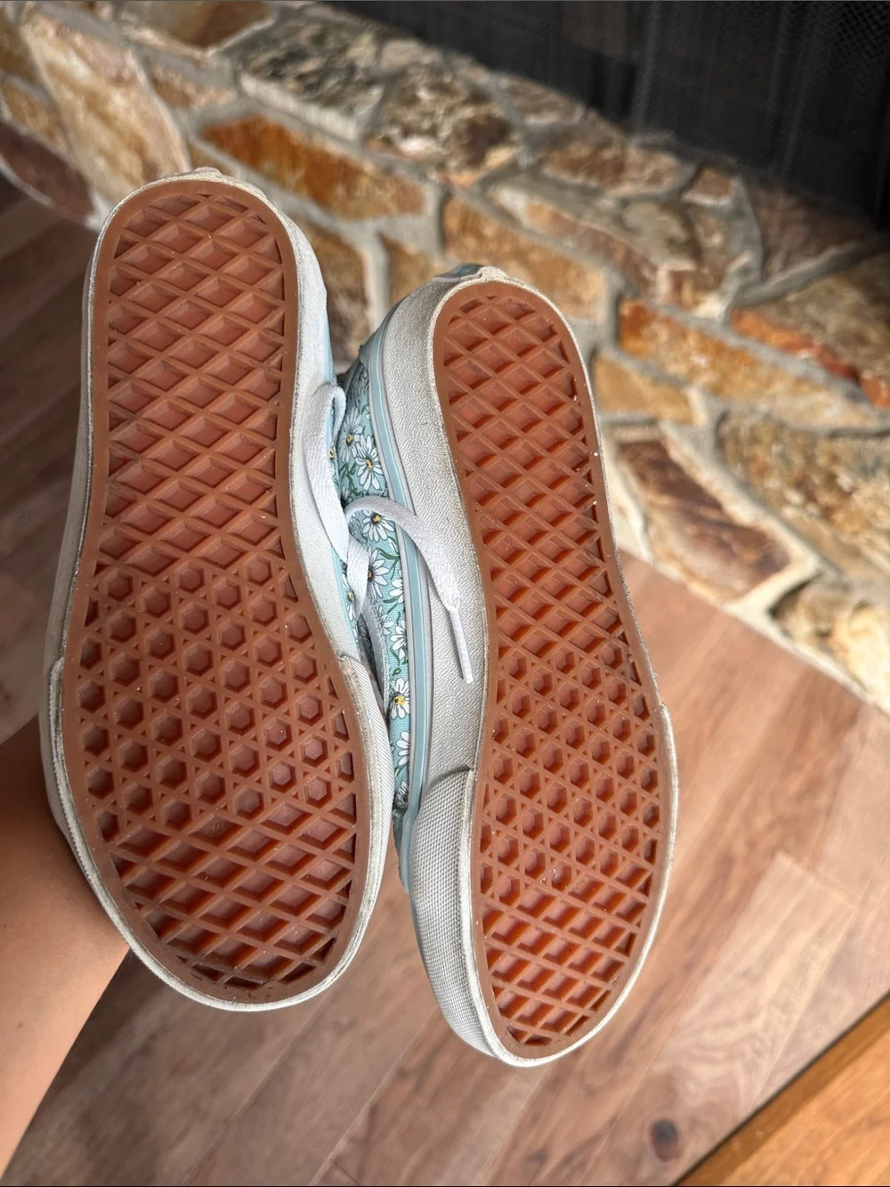 Vans Kids High-Top Sneakers in Light Blue with White Laces
